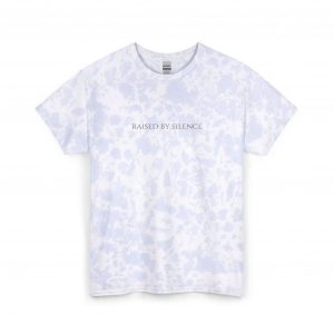 Raised by Silence skull wreath tee | tie dye band lyric shirt