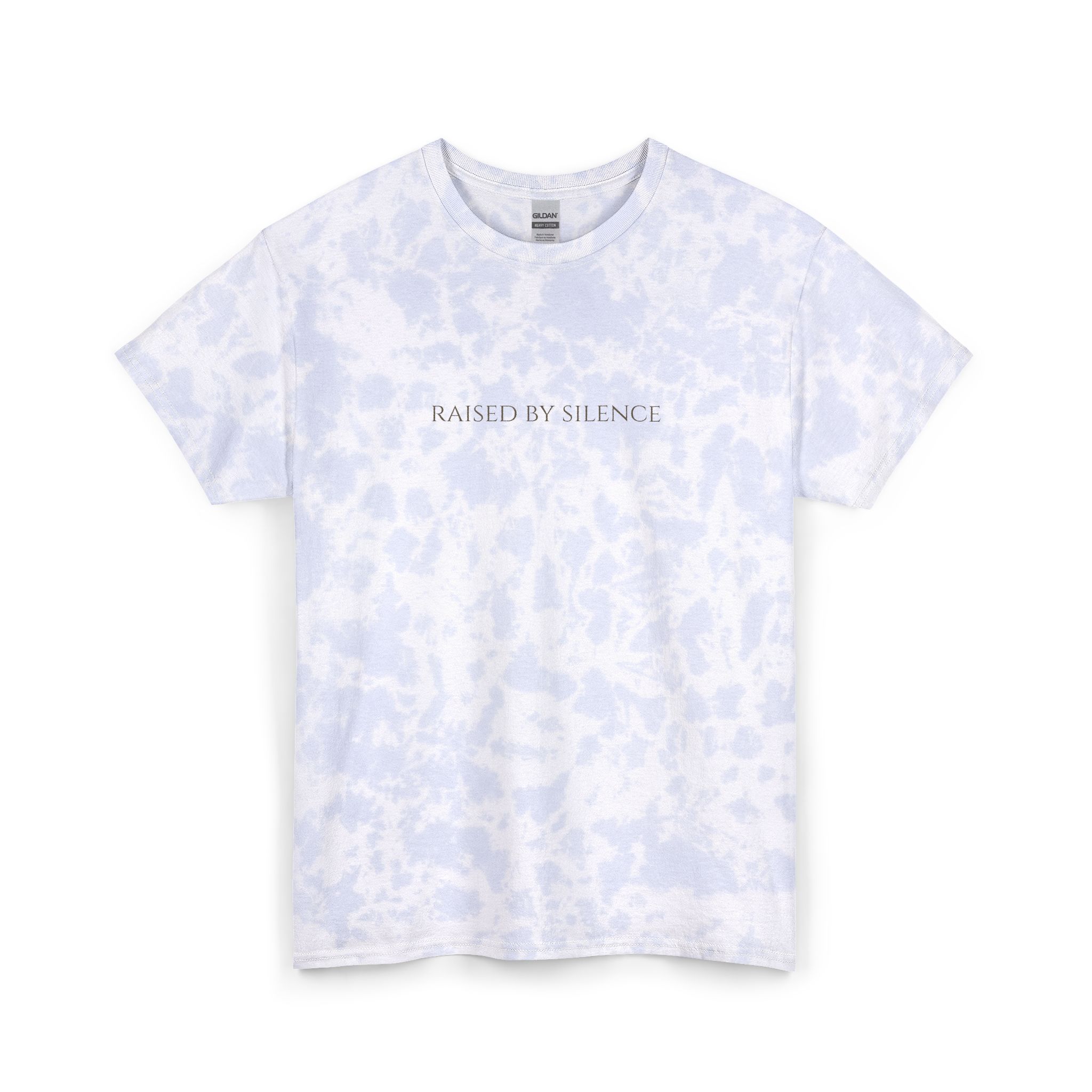 Raised by Silence skull wreath tee | tie dye band lyric shirt